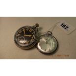 A WW1 pocket watch and another
