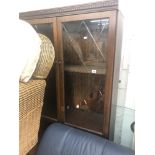 TWO MAHOGANY DISPLAY CABINETS