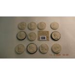 Twelve plaster intaglios etc