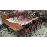 A 19th century mahogany extending dining table