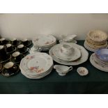 A Rosenthal floral decorated porcelain part dinner set