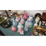 Ten assorted figures including Royal Doulton