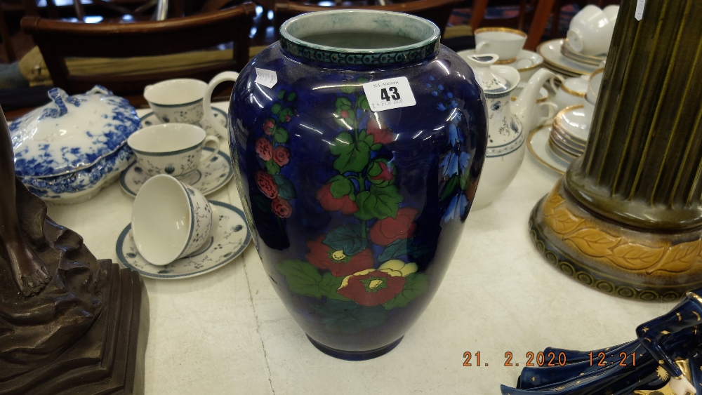 A 1920's Adderley Holly hock vase