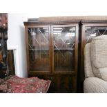 TWO MAHOGANY DISPLAY CABINETS