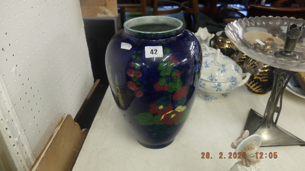 A 1920's Adderley Holly hock vase - Image 2 of 2