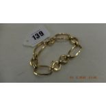 An 18ct yellow gold bracelet weight 13 grams