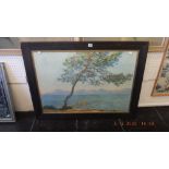 A large framed print impressionist,