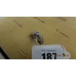 An 18ct white gold and diamond solitaire ring weight 6 grams Size J 1/2