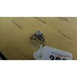 An art deco platinum and diamond solitaire ring size P