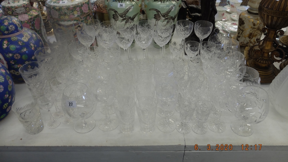 A quantity of cut crystal glassware