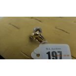 An 18ct gold ring size L 1/2