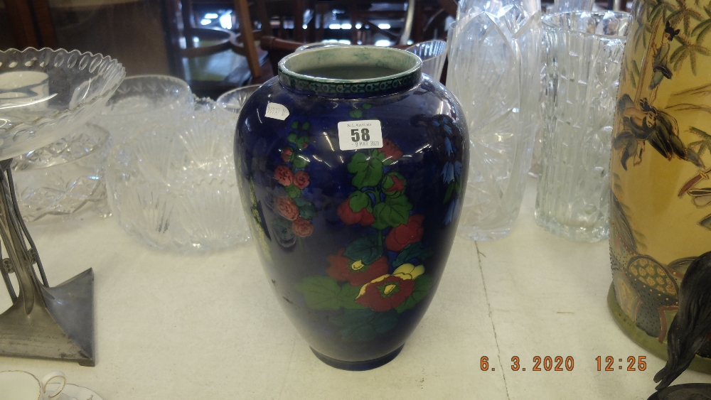 A 1920's Adderley Holly hock vase - Image 2 of 2