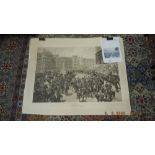 A large etching Queen Victorias arrival to commemorate her Golden Jubilee 1899 by John Charlton