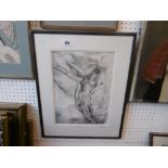 Two figures by Helen Ross fine etching