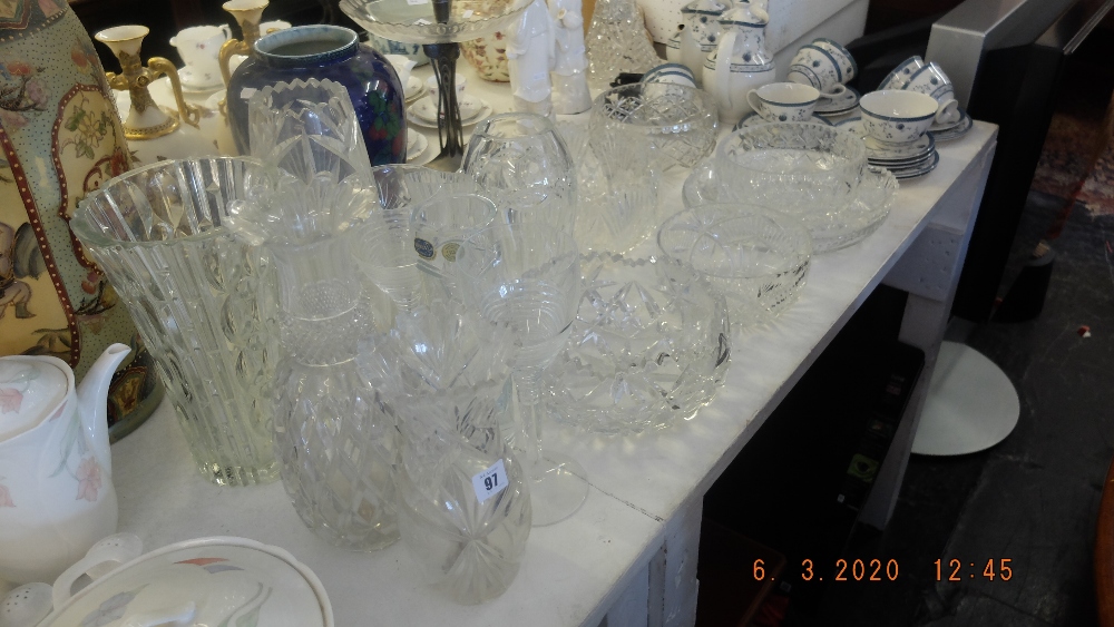 A quantity of crystal glassware etc