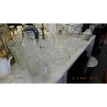 A quantity of crystal glassware etc