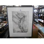 Two figures by Helen Ross fine etching