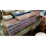 A large set of leather bound Murray's English dictionaries