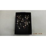 Twelve assorted pairs of silver cubic zircon earrings