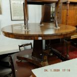 A 19th century rosewood breakfast table