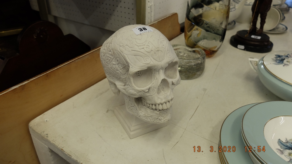 A figure of a skull