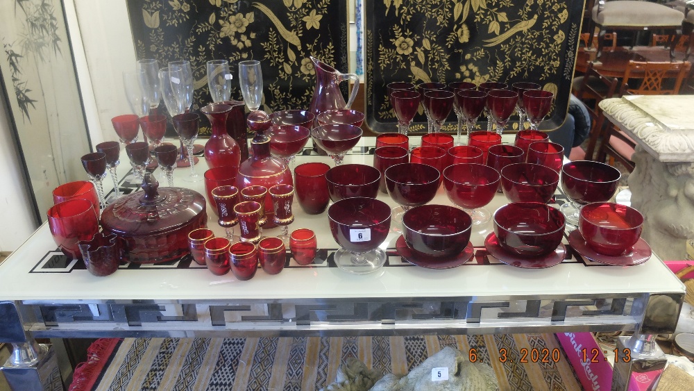 A quantity of ruby glassware - Image 2 of 3
