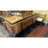 A mahogany sideboard on Queen Anne legs