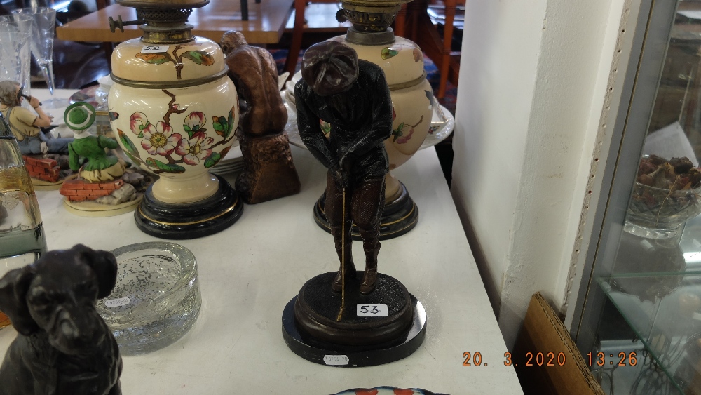 A bronze figure of a golfer - Image 2 of 2