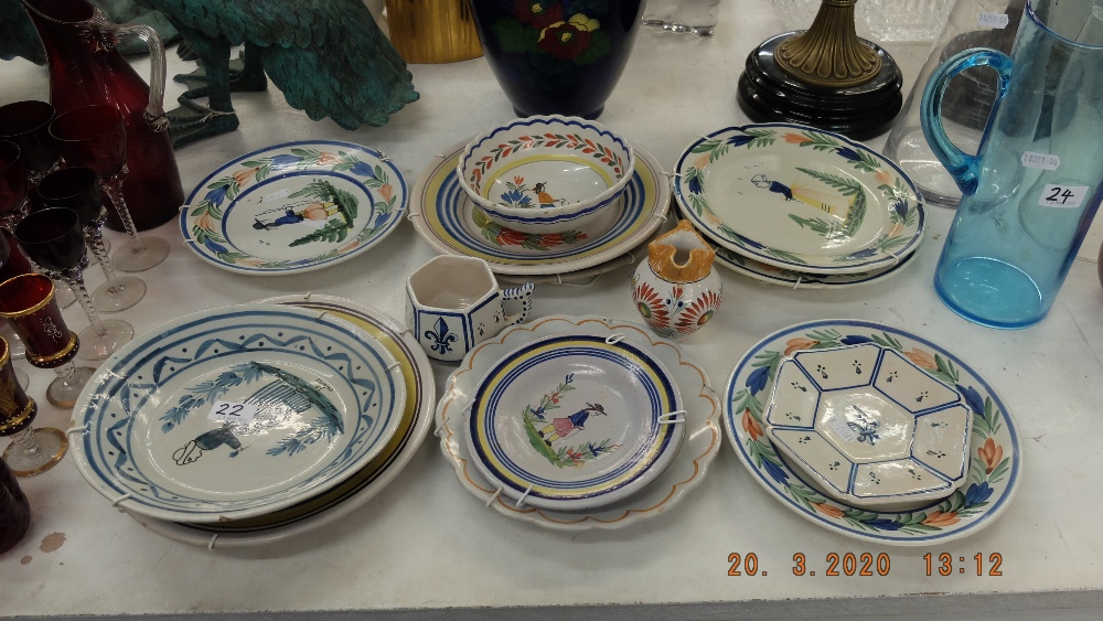 An assortment of Quimper china - Image 3 of 3