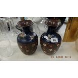 A pair of Lovatt Langley pottery vases