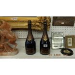 Two bottles of champagne Dom Ruinart rose 1982