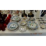 An assortment of Quimper china