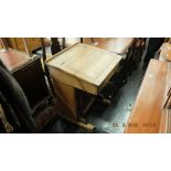 An oak davenport style desk