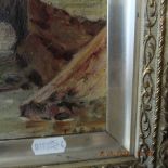 A pair of gilt framed oils on board, waterfalls.