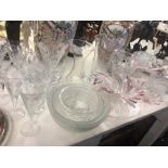 A quantity of assorted glassware