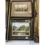 A pair of framed watercolours