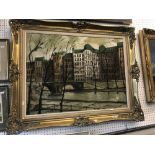 A framed oil on canvas, paris scene,