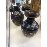 A pair of Lovatt Langley pottery vases
