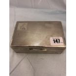 A small hm silver cigarette box,