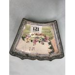 An 18th century enameled on copper hand painted canton dish a/f