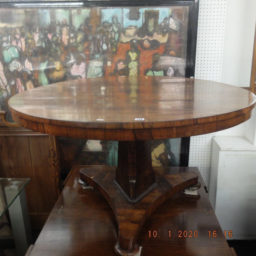 A 19th century rosewood breakfast table - Image 5 of 8