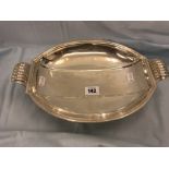 A silver fruit tray,