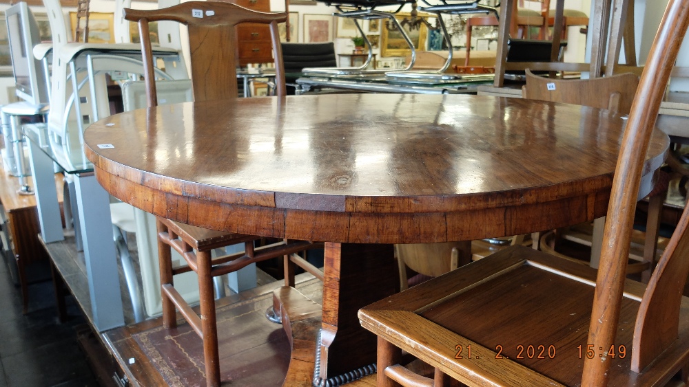 A 19th century rosewood breakfast table