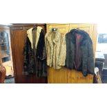 A quantity of fur coats etc