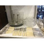 A quantity of assorted oddments including silver plate, crystal,