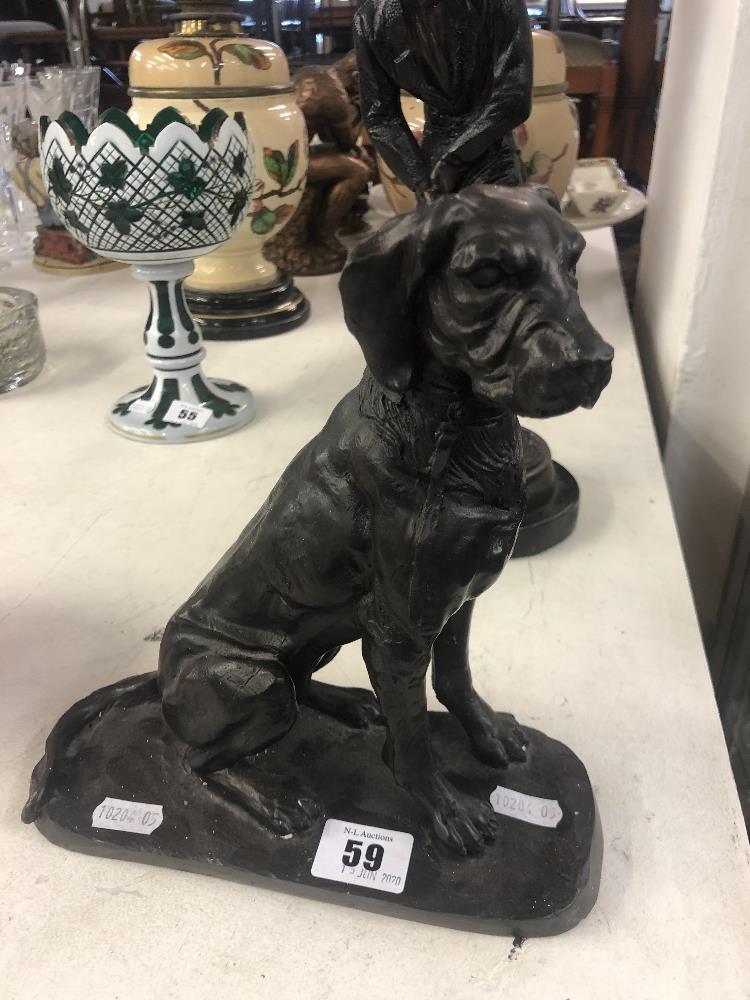 A bronze statue of a dog - Image 3 of 3