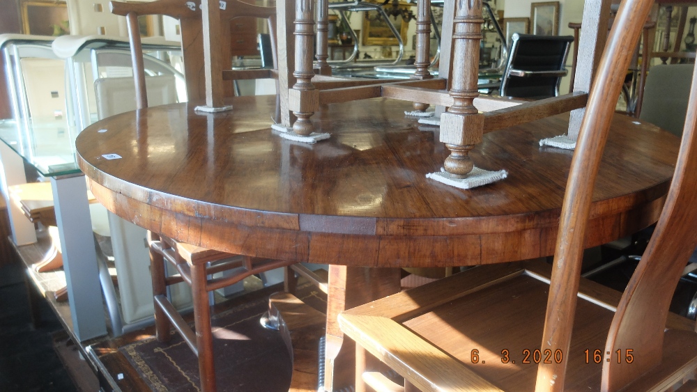 A 19th century rosewood breakfast table - Image 3 of 8