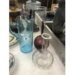 A collection of assorted glassware and vases etc