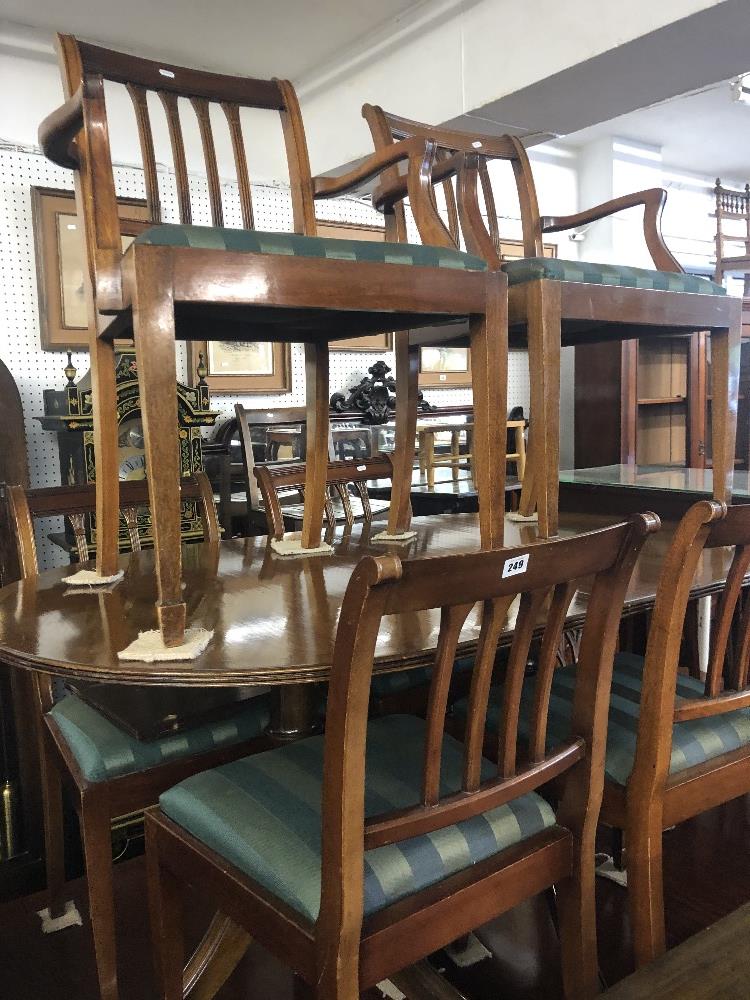 A regency style table and chairs