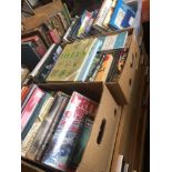 Three boxes of books